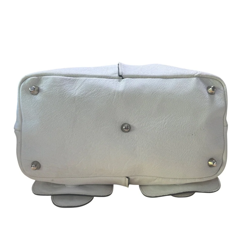 Chloe Saskia White Leather Shoulder Bag Silver Hardware‎ Italy Y2K